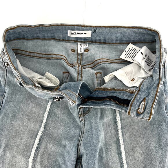 Good American Good Legs High Waist Shark Bite‎ Hem Skinny Jeans - Picture 8 of 9